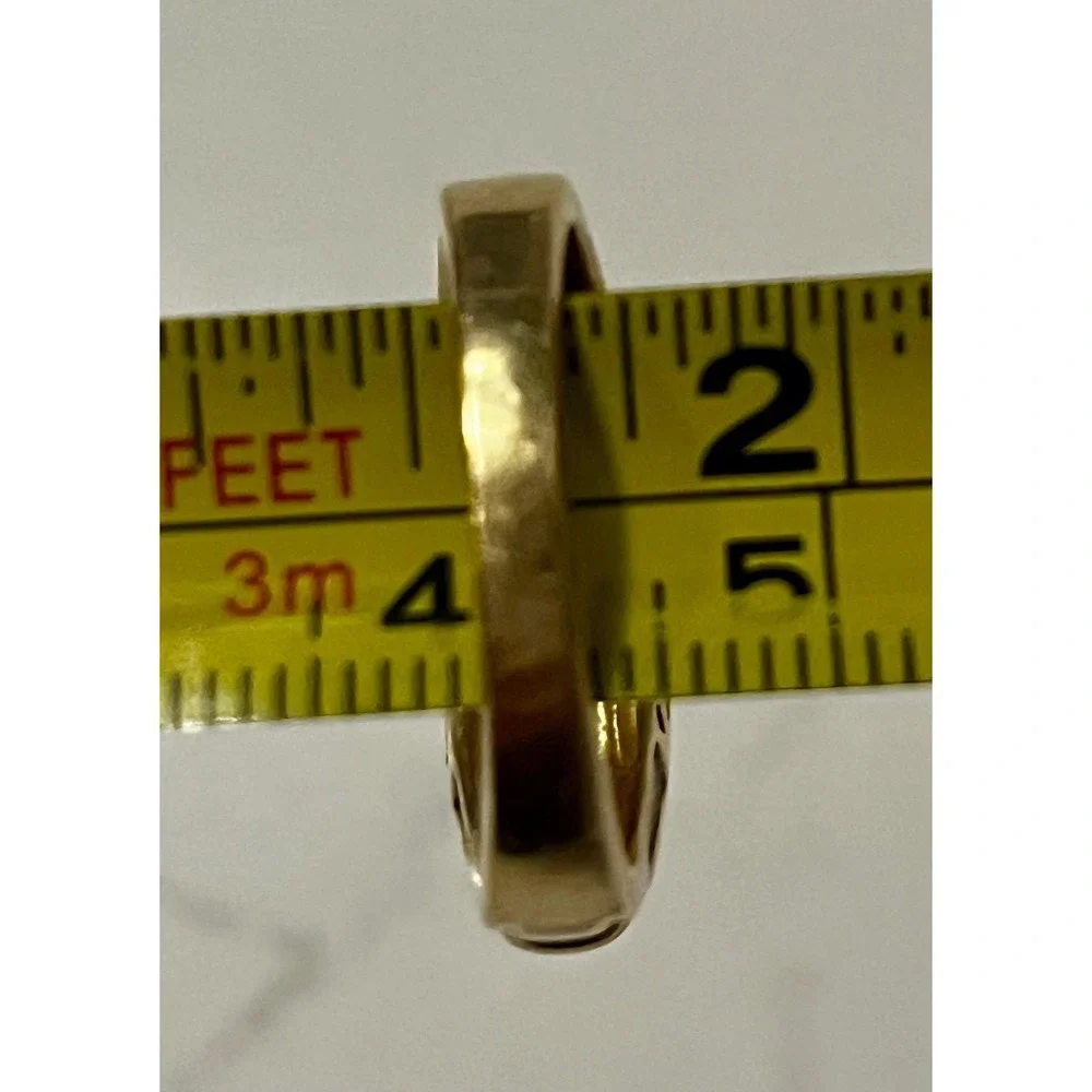 Mens Diamond Ring 10K Yellow Gold DAD Accent Size 9.5‎ Father Birthday 4 Grams